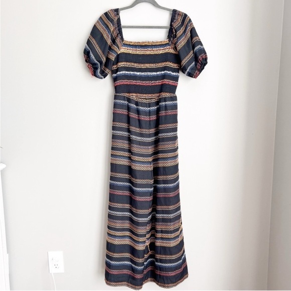 Anthropologie Hutch Sunset Embroidered
Jumpsuit Outfit Puff Sleeve Boho - Picture 2 of 8